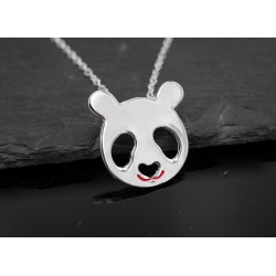 Halskette mit Pandabär Anhänger - Silber
