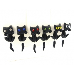 ohrstecker katzen schwarz