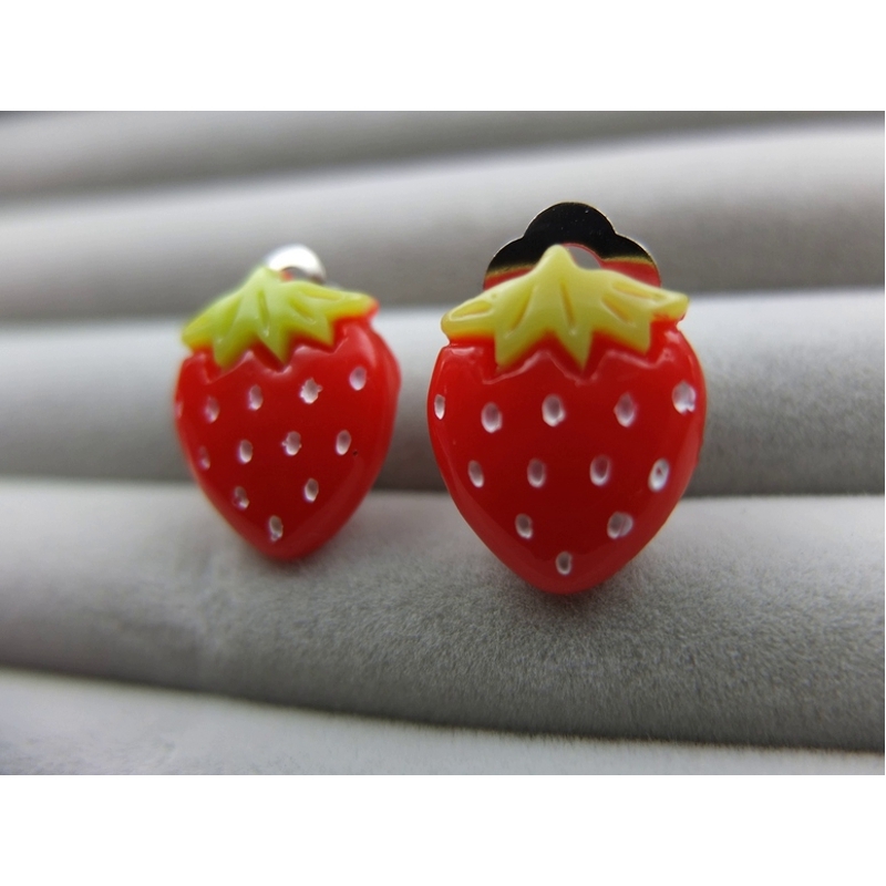 Erdbeer Ohrclips Ohrringe