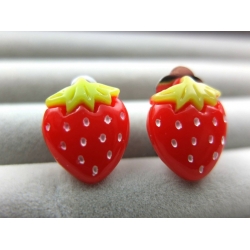 Erdbeer Ohrclips Ohrringe 1