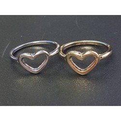 Herz Ring Silber/ Gold