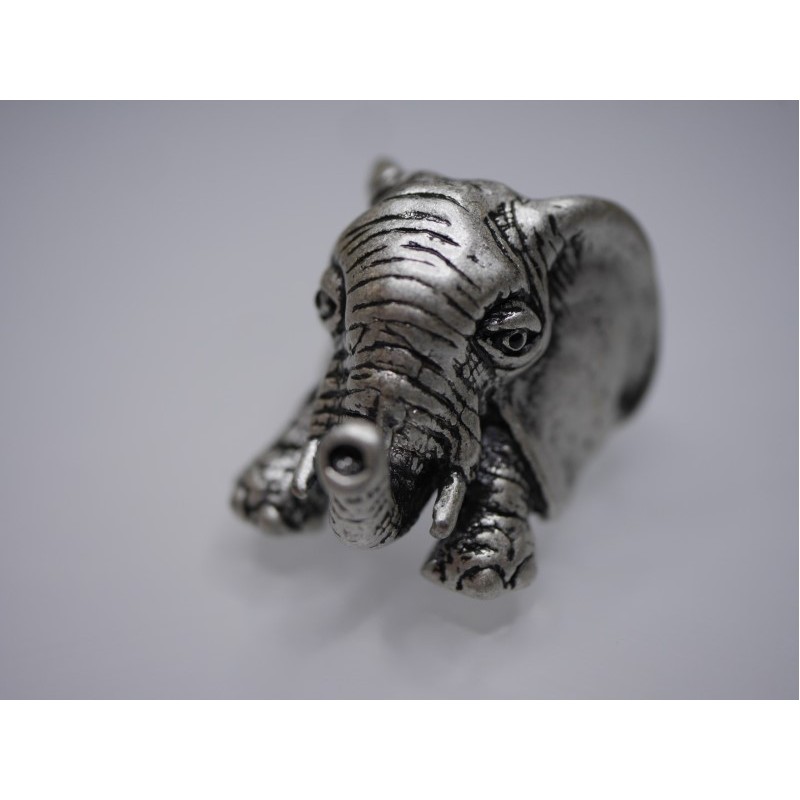 Elefanten Ring massiv Statement Style - silber