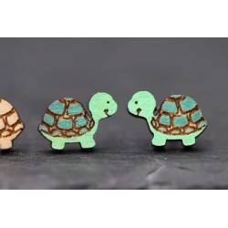 Schildkröten Ohrstecker aus Holz