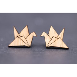 Ohrstecker Holz - Origami...