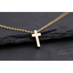 Halskette mit kleinem Kreuz - gold