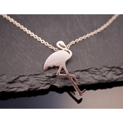 Halskette Flamingo als Anhänger mit
