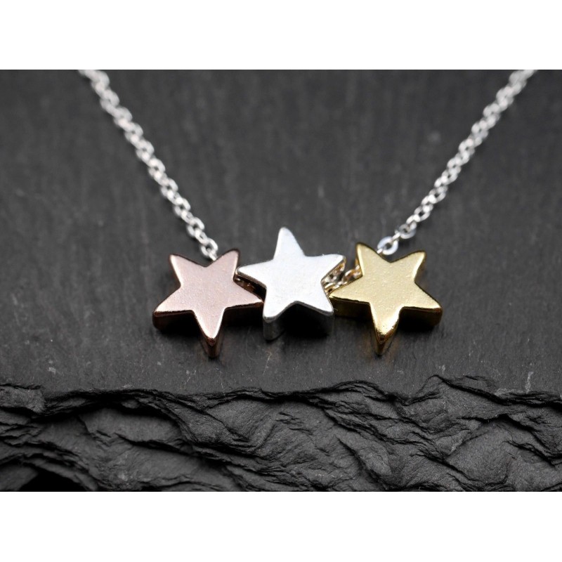 Halskette mit Sternen - Stars - Himmel - rosegold gold silber H751