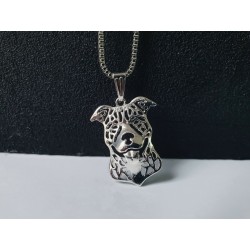 Halskette mit Motiv Hund silber Anhänger - Kette - Tieremotiv - Hunde