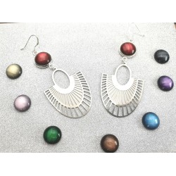 Geometrische Ohrringe Messing mit 8 Farben